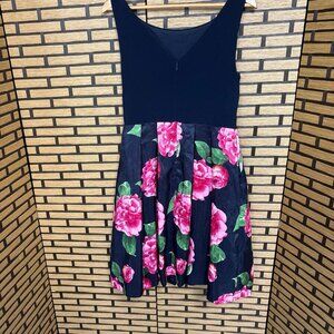 Eliza J Navy And Pink Floral Dress